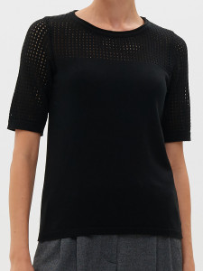 Джемпер короткий рукав л1482 черный