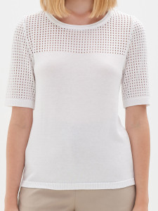 Джемпер короткий рукав л1482 белый