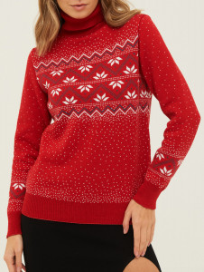 Джемпер высокое горло л1163 калина