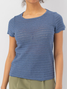 Джемпер короткий рукав л21225 джинс