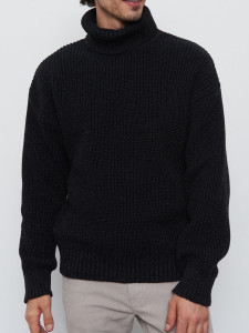 Джемпер высокое горло 22351 кофе