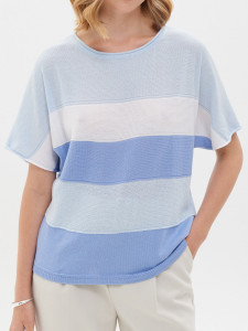 Джемпер короткий рукав л1483 голубой