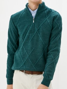 Джемпер короткая молния 2254 зеленый