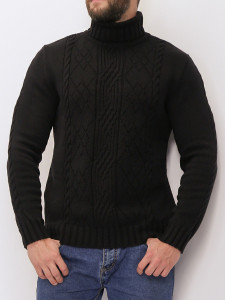 Джемпер высокое горло 2266 черный