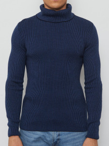 Джемпер высокое горло 22261 синий