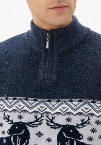 Джемпер короткая молния 2174 джинс 2