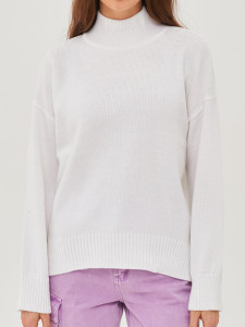 Джемпер высокое горло л1384 белый
