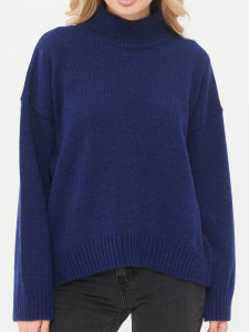 Джемпер высокое горло л1385 синий