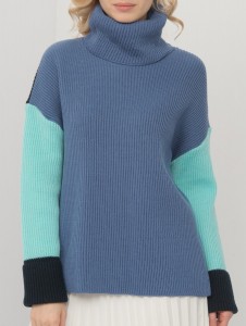 Джемпер высокое горло л1169 небо