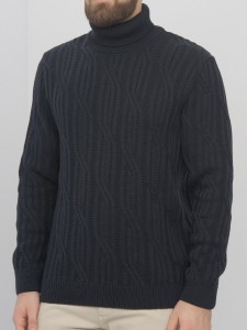 Джемпер высокое горло 2371 синий