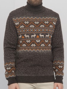 Джемпер высокое горло 2353 кофе