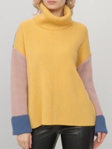 Джемпер высокое горло л1169 радуга