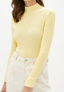 Джемпер высокое горло л21006 желтый