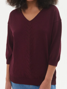 Джемпер короткий рукав л1339 бордо