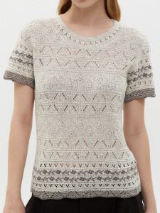 Джемпер короткий рукав л0459 лен 1